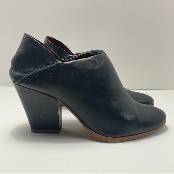 ANTHROPOLOGIE AERIN Mushroom Carden Wrapped Leather Ankle Booties Black Size 7.5 - Picture 4 of 8